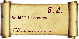 Bedő Lizandra névjegykártya